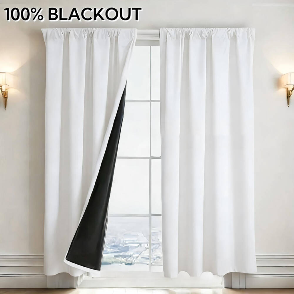1개 100% 암막 커튼, 블랙 백킹, 다양한 색상의  - Curtain Rods 리뷰 및 가격